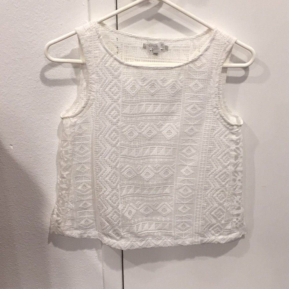 Madewell woven blouse w geometric and flower print